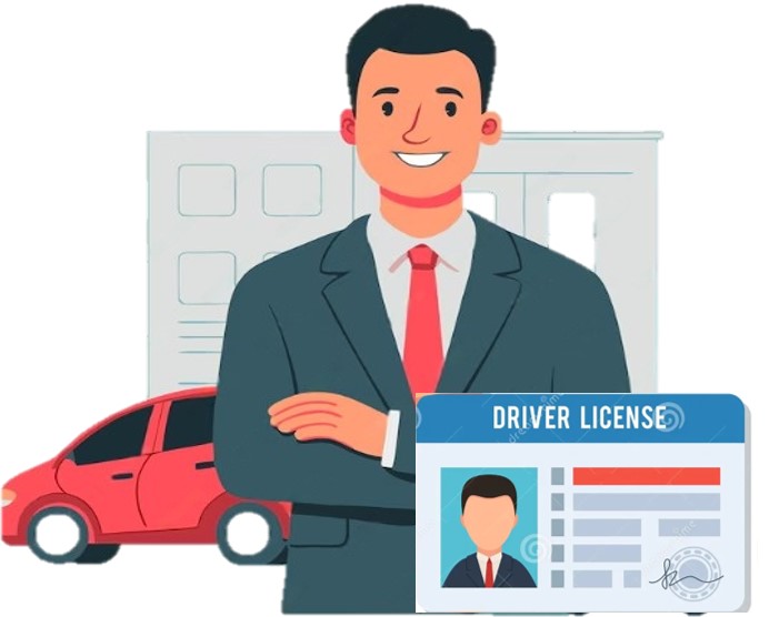 by driving license consultant gurgaon in front of DL Card